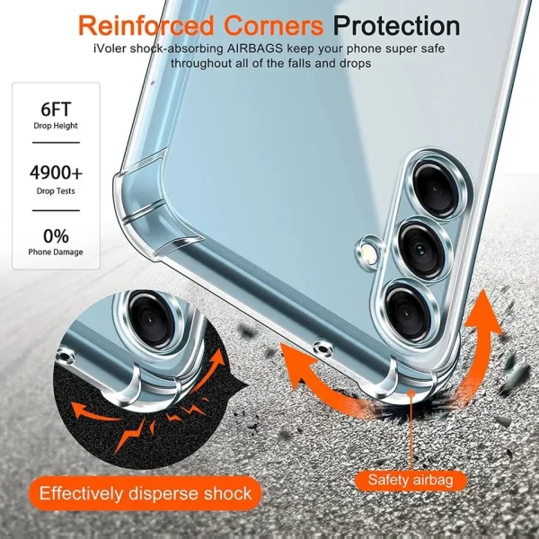 Samsung A16 Back Cover - Shockproof Clear Case - Image 2