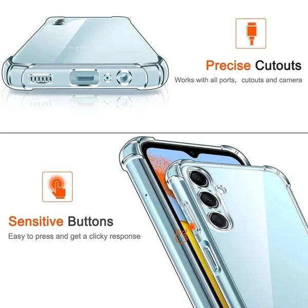Samsung A16 Back Cover - Shockproof Clear Case - Image 4