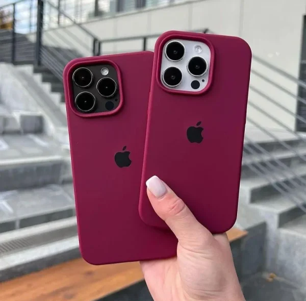 iPhone Silicone Case - (Maroon) For iPhone 16 15 14 13 12 11 Pro Max 6s 7 8 Plus SE Xs Back Cover - Image 11