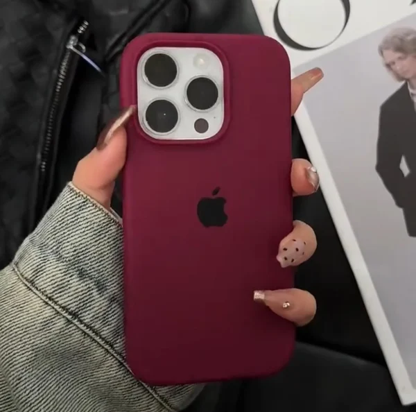 iPhone Silicone Case - (Maroon) For iPhone 16 15 14 13 12 11 Pro Max 6s 7 8 Plus SE Xs Back Cover - Image 7