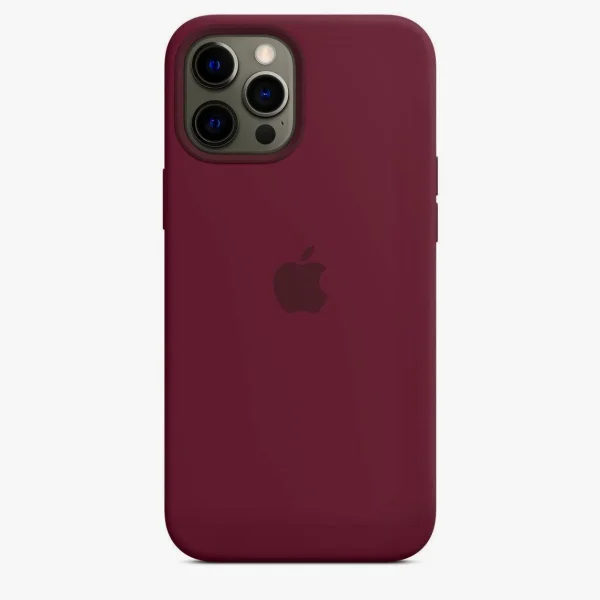 iPhone Silicone Case - (Maroon) For iPhone 16 15 14 13 12 11 Pro Max 6s 7 8 Plus SE Xs Back Cover - Image 3