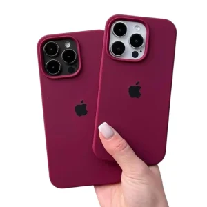 iPhone Silicone Case - (Maroon) For iPhone 16 15 14 13 12 11 Pro Max 6s 7 8 Plus SE Xs Back Cover