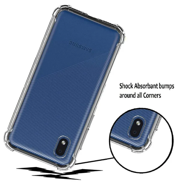 Samsung A01 Core / M01 Core Back Cover - Shockproof Clear Case - Image 2