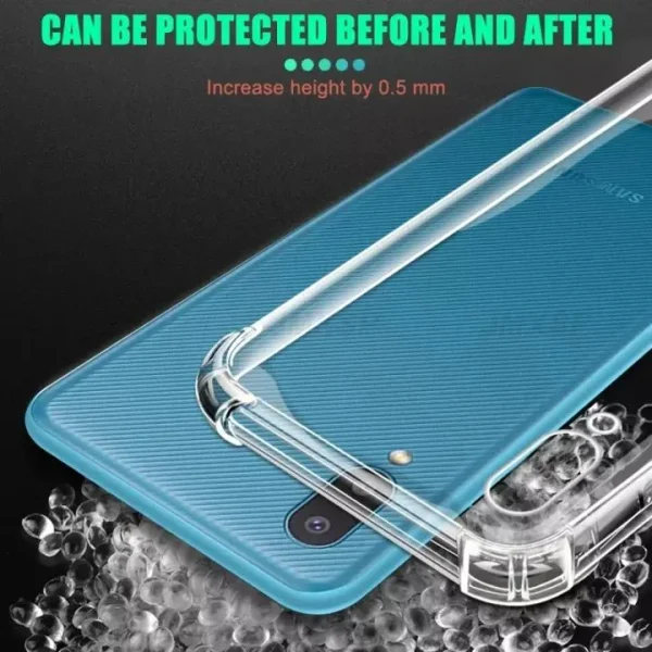 Samsung M02 / A02 Back Cover - Shockproof Clear Case - Image 3
