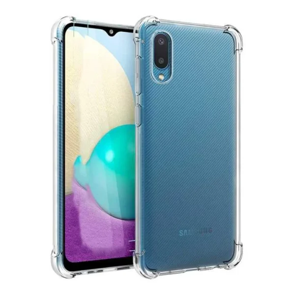 Samsung M02 / A02 Back Cover - Shockproof Clear Case - Image 2