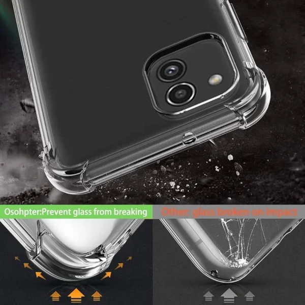 Samsung A03 Back Cover - Shockproof Clear Case - Image 2