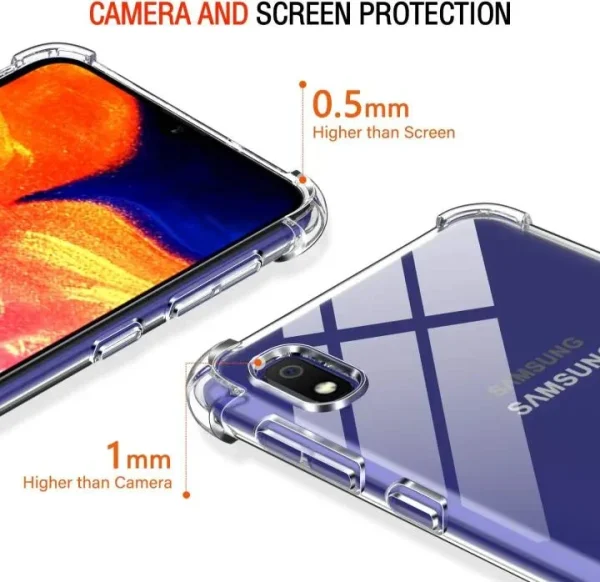 Samsung A10 / M10 Back Cover - Shockproof Clear Case - Image 3