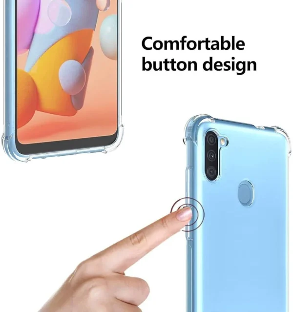 Samsung A11 / M11 Back Cover - Shockproof Clear Case - Image 5