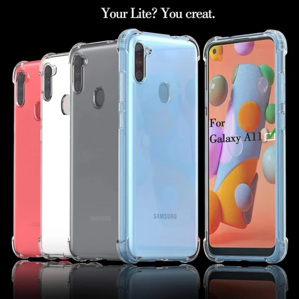 Samsung A11 / M11 Back Cover - Shockproof Clear Case - Image 6