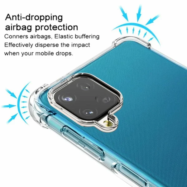 Samsung A12 / M12 Back Cover - Shockproof Clear Case - Image 3