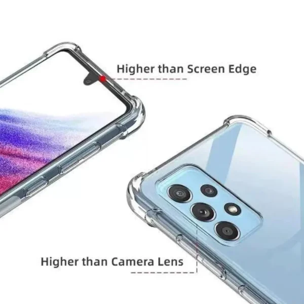 Samsung A23 Back Cover - Shockproof Clear Case - Image 3