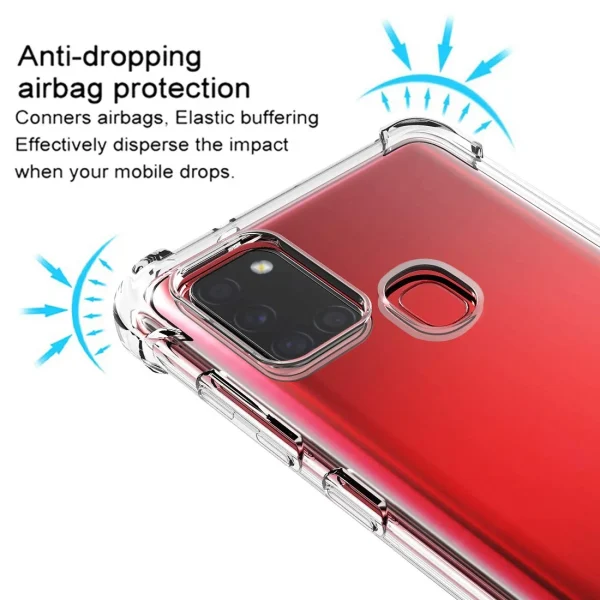 Samsung A21S Back Cover - Shockproof Clear Case - Image 3