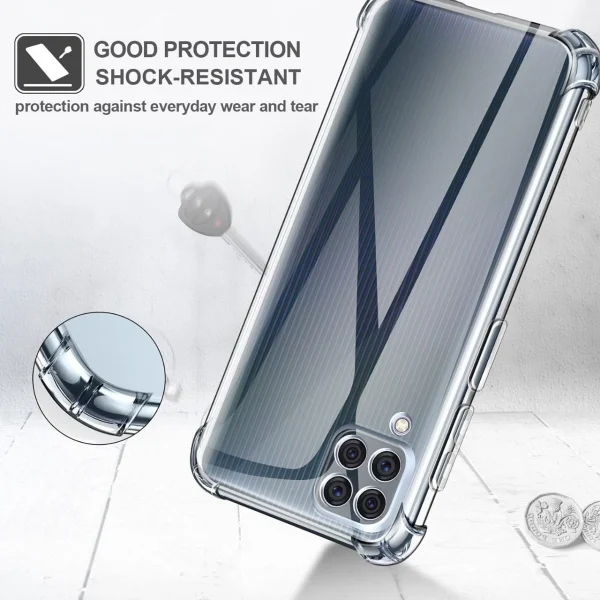 Samsung A22 5G / A22S / F42 5G Back Cover - Shockproof Clear Case - Image 2