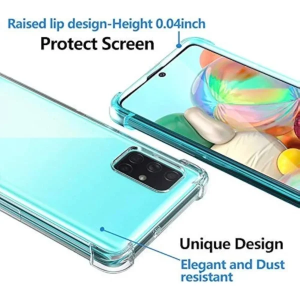 Samsung A71 5G Back Cover - Shockproof Clear Case - Image 2