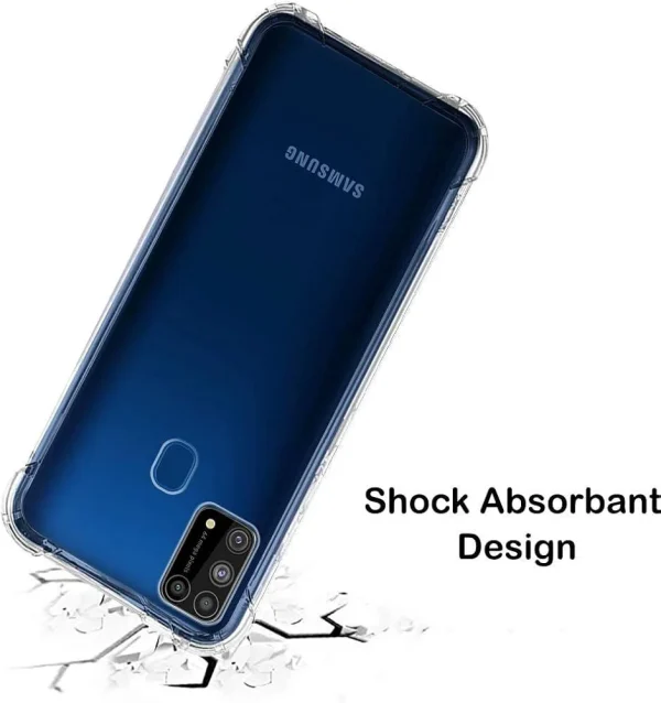 Samsung M31 Back Cover - Shockproof Clear Case - Image 2