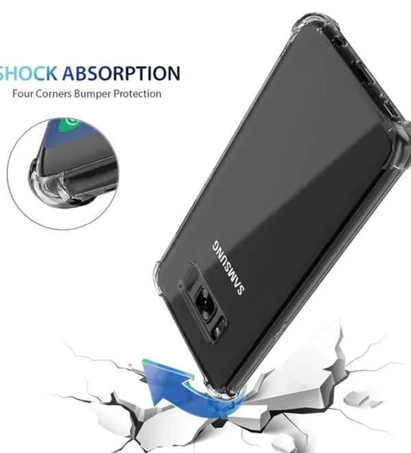 Samsung Galaxy S8 Back Cover - Shockproof Clear Case - Image 2