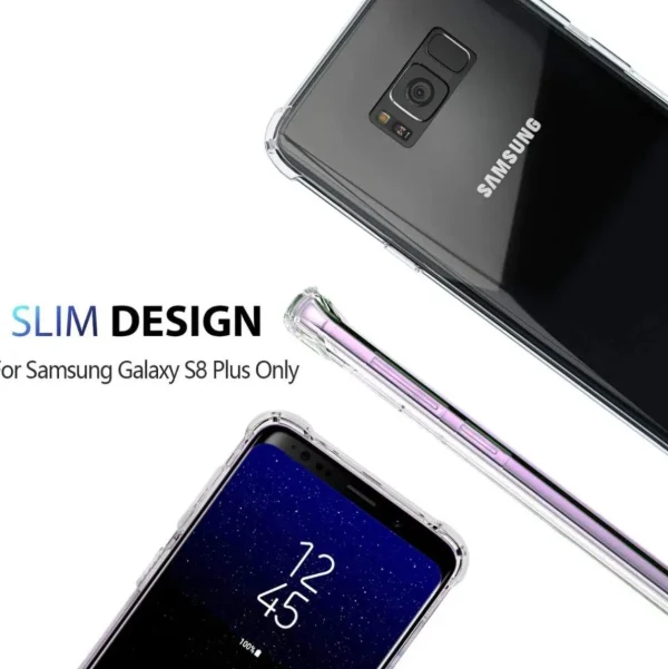 Samsung Galaxy S8 Back Cover - Shockproof Clear Case - Image 3