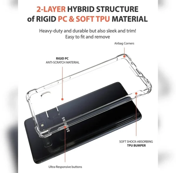 Samsung Galaxy S10 5G Back Cover - Shockproof Clear Case - Image 5
