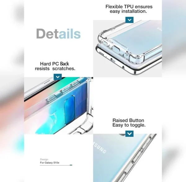 Samsung Galaxy S10E Back Cover - Shockproof Clear Case - Image 4
