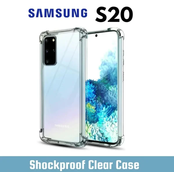 Samsung Galaxy S20 Back Cover - Shockproof Clear Case - Soft Transparent BackCover For Girls Boys