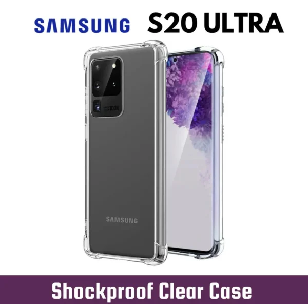 Samsung Galaxy S20 Ultra Back Cover - Shockproof Clear Case - Soft Transparent BackCover For Girls Boys