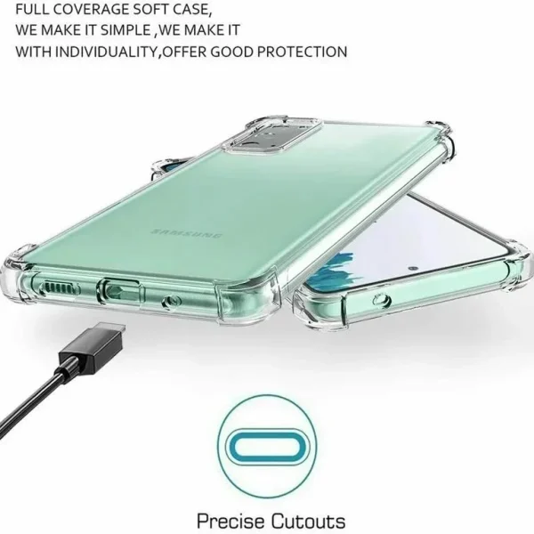 Samsung Galaxy S20 FE 5G Back Cover - Shockproof Clear Case - Soft Transparent BackCover For Girls Boys - Image 4