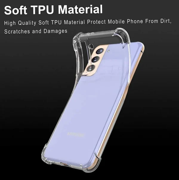 Samsung Galaxy S21 Back Cover - Shockproof Clear Case - Soft Transparent BackCover For Girls Boys - Image 6