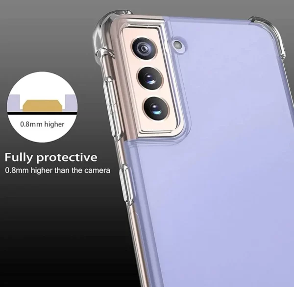 Samsung Galaxy S21 Back Cover - Shockproof Clear Case - Soft Transparent BackCover For Girls Boys - Image 3