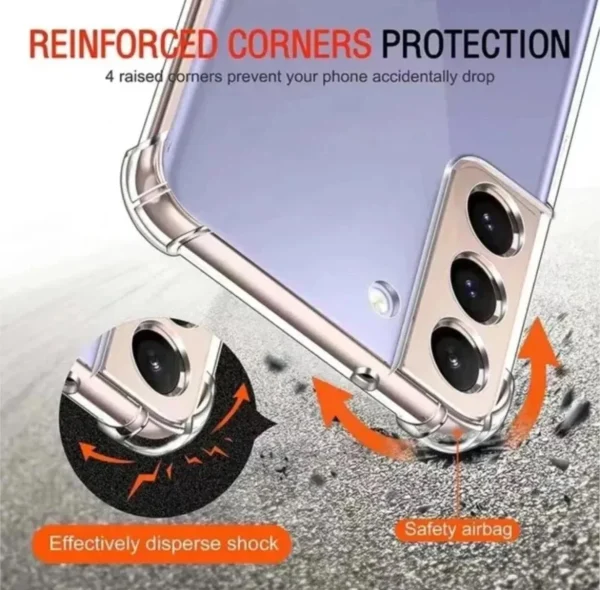 Samsung Galaxy S22 Back Cover - Shockproof Clear Case - Soft Transparent BackCover For Girls Boys - Image 2