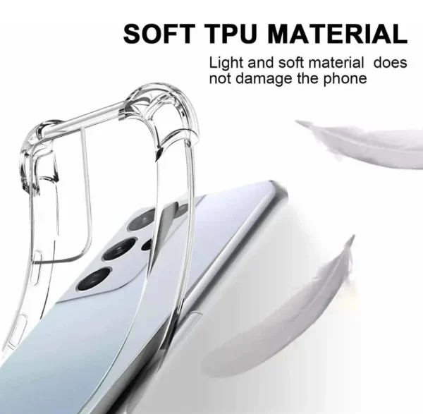 Samsung Galaxy S21 Ultra Back Cover - Shockproof Clear Case - Soft Transparent BackCover For Girls Boys - Image 6