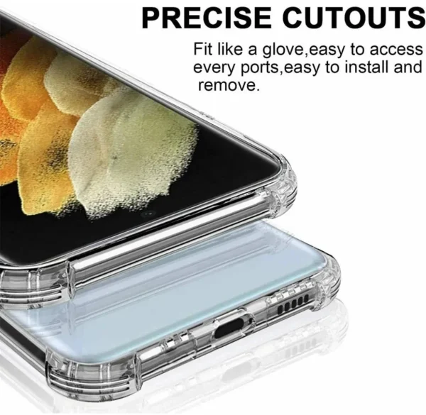 Samsung Galaxy S21 Ultra Back Cover - Shockproof Clear Case - Soft Transparent BackCover For Girls Boys - Image 7