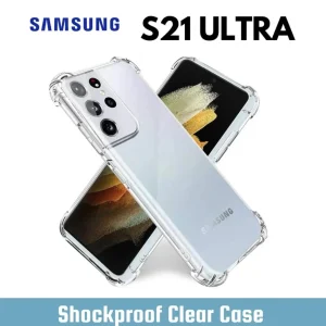 Samsung Galaxy S21 Ultra Back Cover - Shockproof Clear Case - Soft Transparent BackCover For Girls Boys