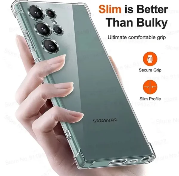 Samsung Galaxy S24 Ultra Back Cover - Shockproof Clear Case - Soft Transparent BackCover For Girls Boys - Image 6