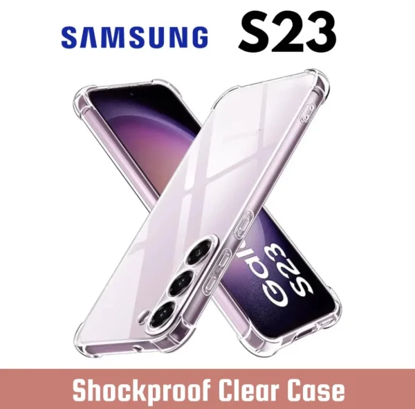 Samsung Galaxy S23 Back Cover - Shockproof Clear Case - Soft Transparent BackCover For Girls Boys