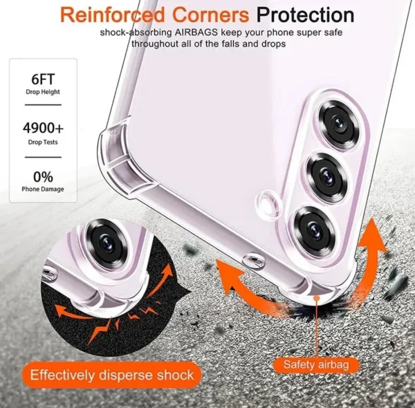 Samsung Galaxy S23 Back Cover - Shockproof Clear Case - Soft Transparent BackCover For Girls Boys - Image 2