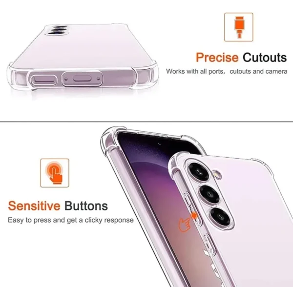 Samsung Galaxy S23 Back Cover - Shockproof Clear Case - Soft Transparent BackCover For Girls Boys - Image 5