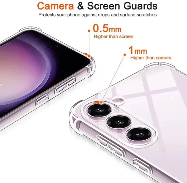 Samsung Galaxy S23 Back Cover - Shockproof Clear Case - Soft Transparent BackCover For Girls Boys - Image 3
