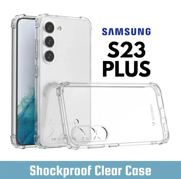 Samsung Galaxy S23 Plus Back Cover - Shockproof Clear Case - Soft Transparent BackCover For Girls Boys