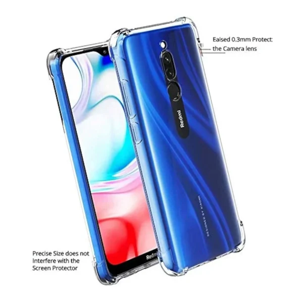 Xiaomi Redmi 8 Back Cover - Shockproof Clear Case - Soft Transparent BackCover For Girls Boys - Image 3