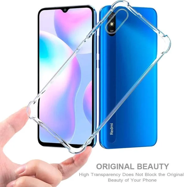 Xiaomi Redmi 9A Back Cover - Shockproof Clear Case - Soft Transparent BackCover For Girls Boys - Image 2