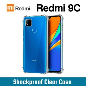 Xiaomi Redmi 9C / 10A Back Cover - Shockproof Clear Case - Soft Transparent BackCover For Girls Boys