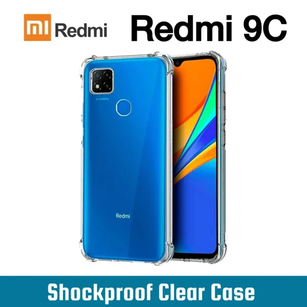 Xiaomi Redmi 9C / 10A Back Cover - Shockproof Clear Case - Soft Transparent BackCover For Girls Boys