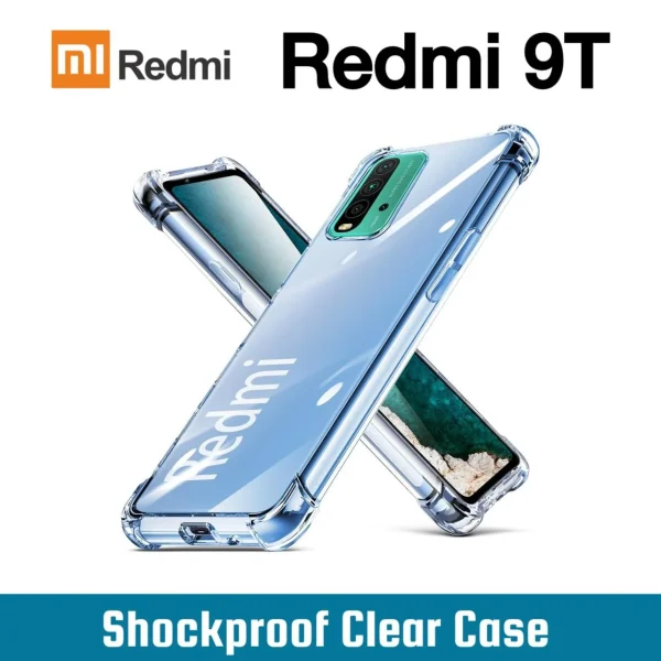 Xiaomi Redmi 9T Back Cover - Shockproof Clear Case - Soft Transparent BackCover For Girls Boys