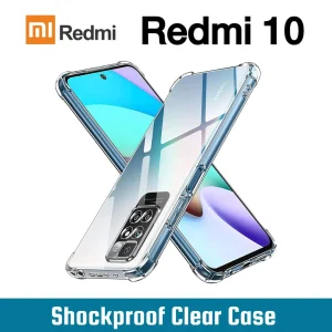 Xiaomi Redmi 10 Back Cover - Shockproof Clear Case - Soft Transparent BackCover For Girls Boys