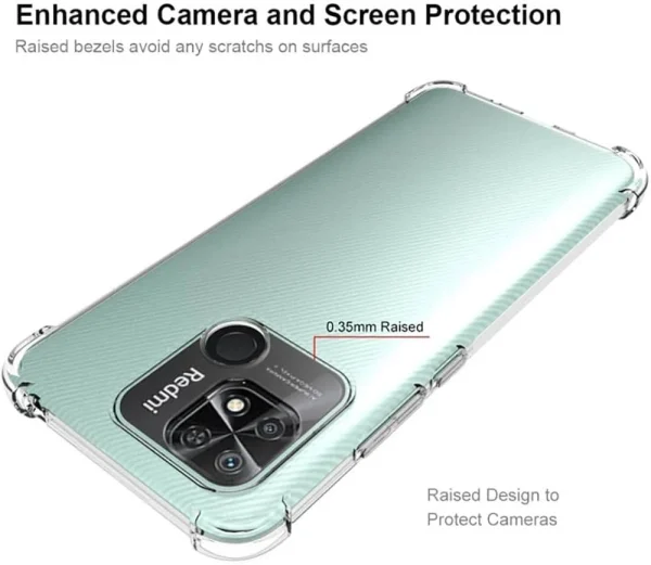 Xiaomi Redmi 10C Back Cover - Shockproof Clear Case - Soft Transparent BackCover For Girls Boys - Image 2