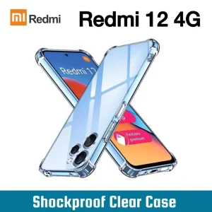 Xiaomi Redmi 12 4G Back Cover - Shockproof Clear Case - Soft Transparent BackCover For Girls Boys