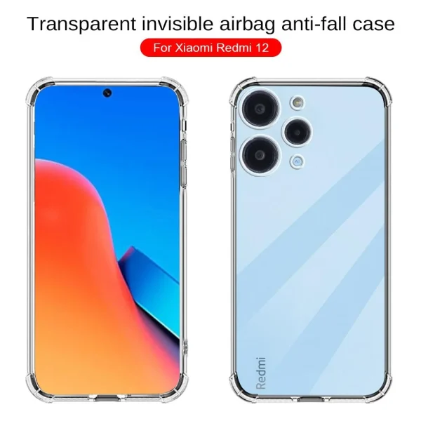 Xiaomi Redmi 12 4G Back Cover - Shockproof Clear Case - Soft Transparent BackCover For Girls Boys - Image 5