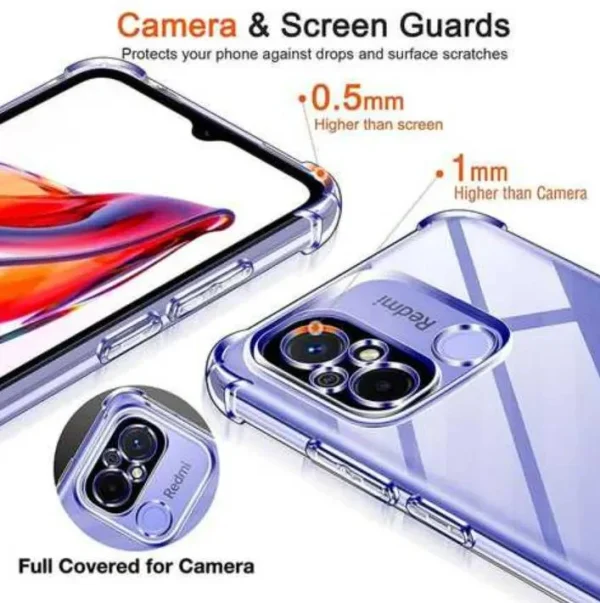Xiaomi Redmi 12C / C55 Back Cover - Shockproof Clear Case - Soft Transparent BackCover For Girls Boys - Image 2
