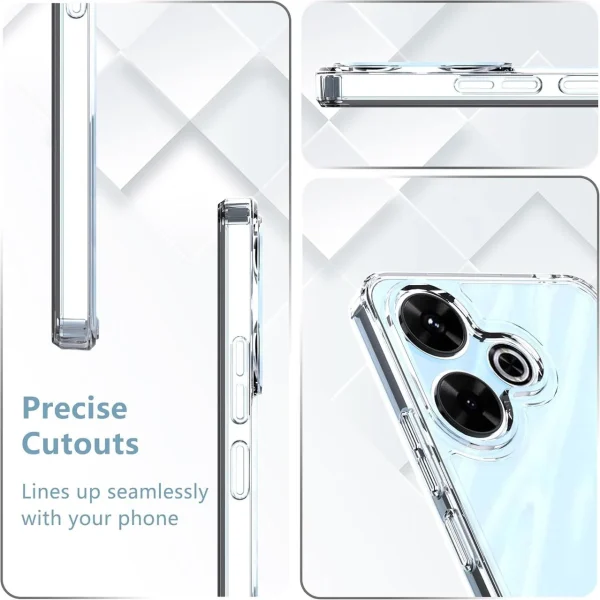 Xiaomi Redmi 13 4G / Poco M6 4G / Note 13R 5G Back Cover - Shockproof Clear Case - Soft Transparent BackCover For Girls Boys - Image 4