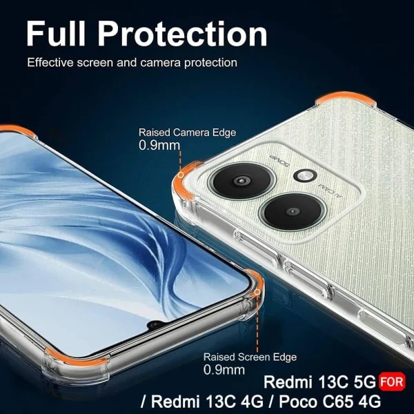 Xiaomi Redmi 13 5G / Poco M6 5G / 13R Back Cover - Shockproof Clear Case - Soft Transparent BackCover For Girls Boys - Image 3